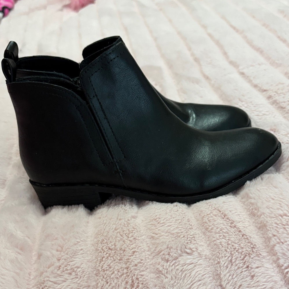 Sun + Stone Sleek Black Ankle Booties - Picture 4 of 6